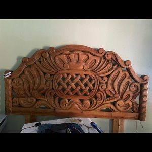 Hand carved Spanish style Queen/King head board